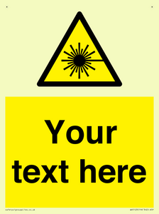 Custom Laser Hazard Sign